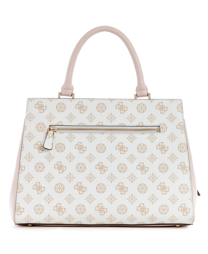 Cartera Guess Mujer Tiberia Society Satchel Blanco-2