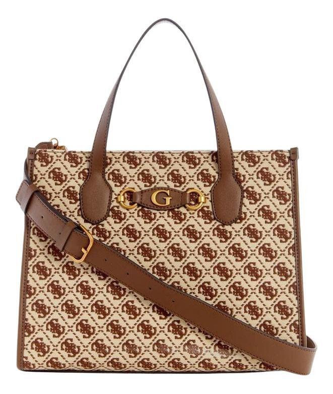 Cartera Guess Mujer Izzy 2 Compartment Tote Café-0