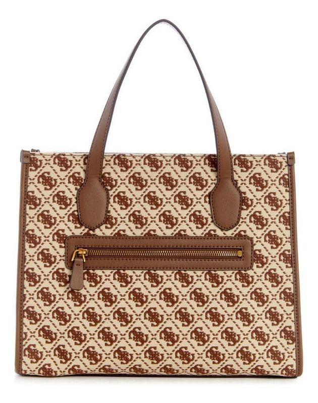Cartera Guess Mujer Izzy 2 Compartment Tote Café-2