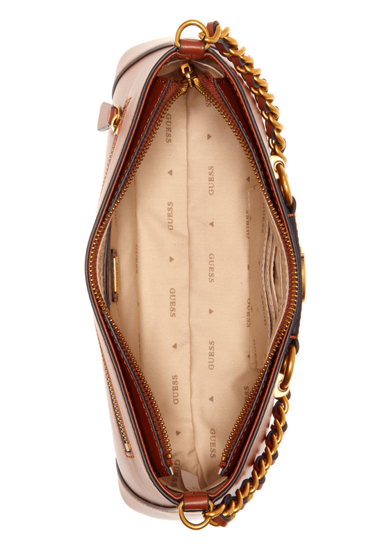 Cartera Guess Mujer Izzy Top Zip Shoulder Bag Cafe-2