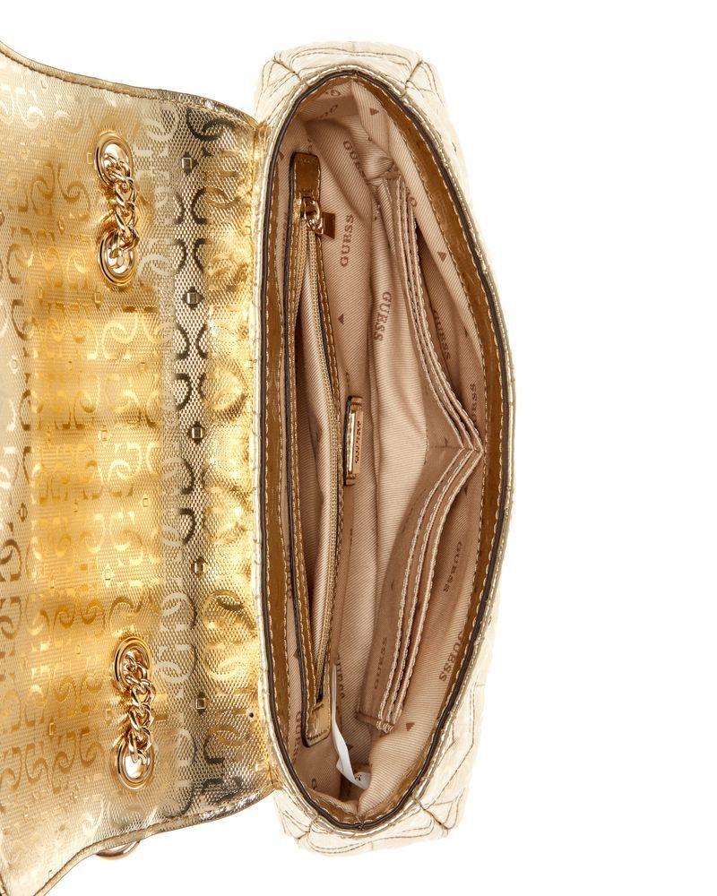 Cartera Guess Mujer Adelard Convertible Xbody Flap Dorado-3