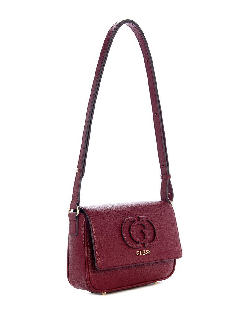 Cartera Guess Mujer Isola Convertible Xbody Flap Burdeo-3