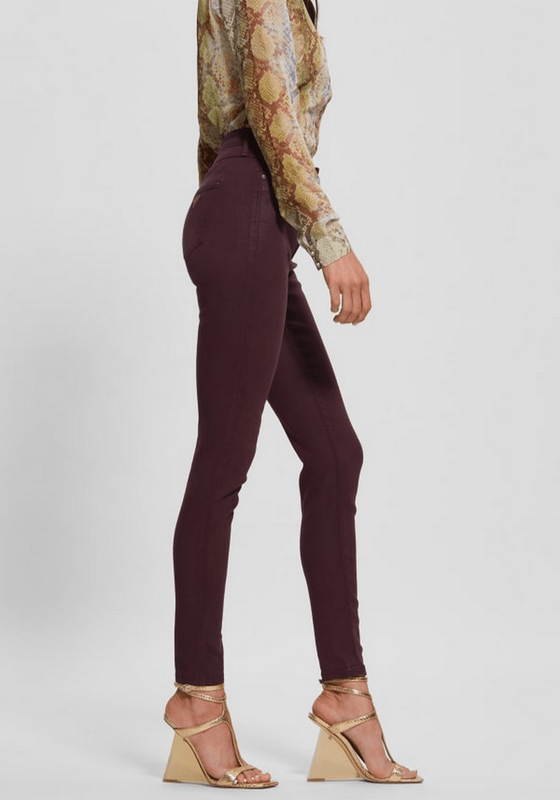 Jeans Guess Mujer Coated 1981 Skinny Burdeo-2
