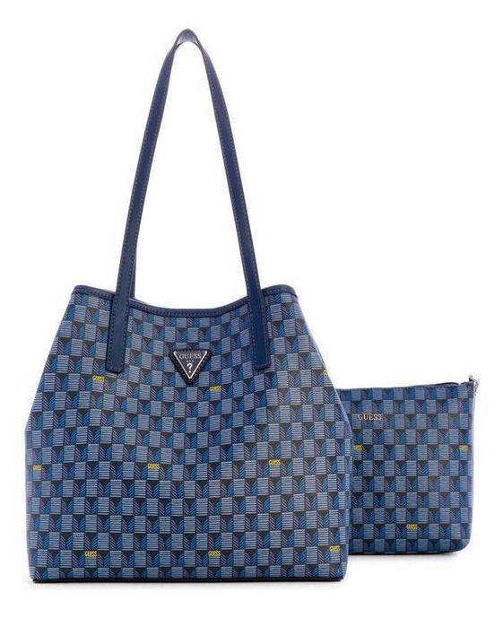 Cartera Guess Mujer Vikky Tote Azul-4