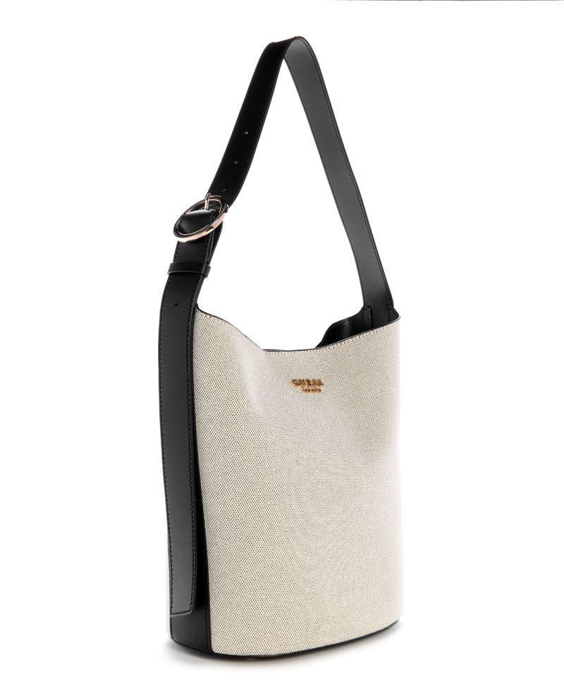 Cartera Nicolette Lrg Bucket Shldr Bag Negro/Beige-1