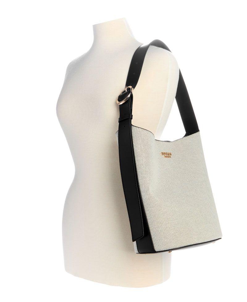Cartera Nicolette Lrg Bucket Shldr Bag Negro/Beige-4