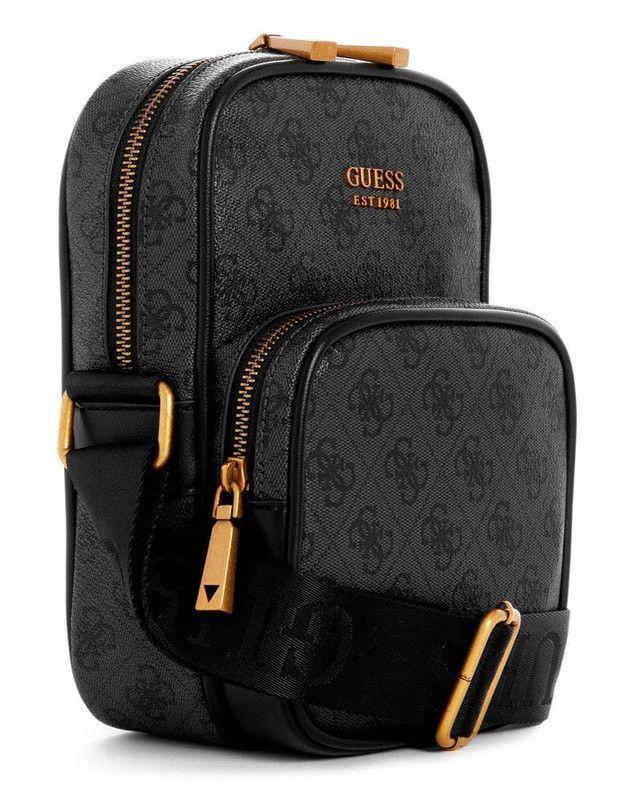 Bolso Guess Hombre Keith Camera Bag Negro-1