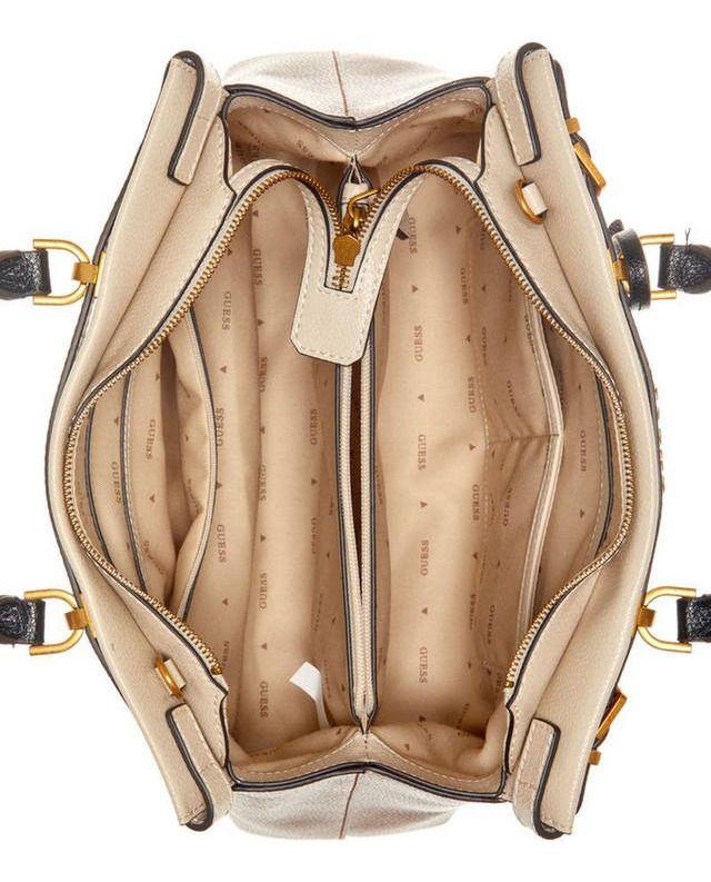 Cartera Guess Mujer Sestri Luxury Satchel Café.-3