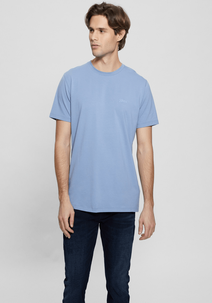 Polera Guess Hombre Ss Cn Basic Pima Tee Celeste-2