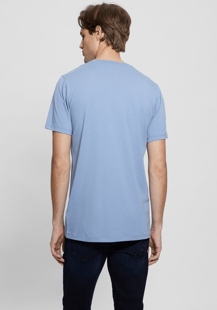 Polera Guess Hombre Ss Cn Basic Pima Tee Celeste-3