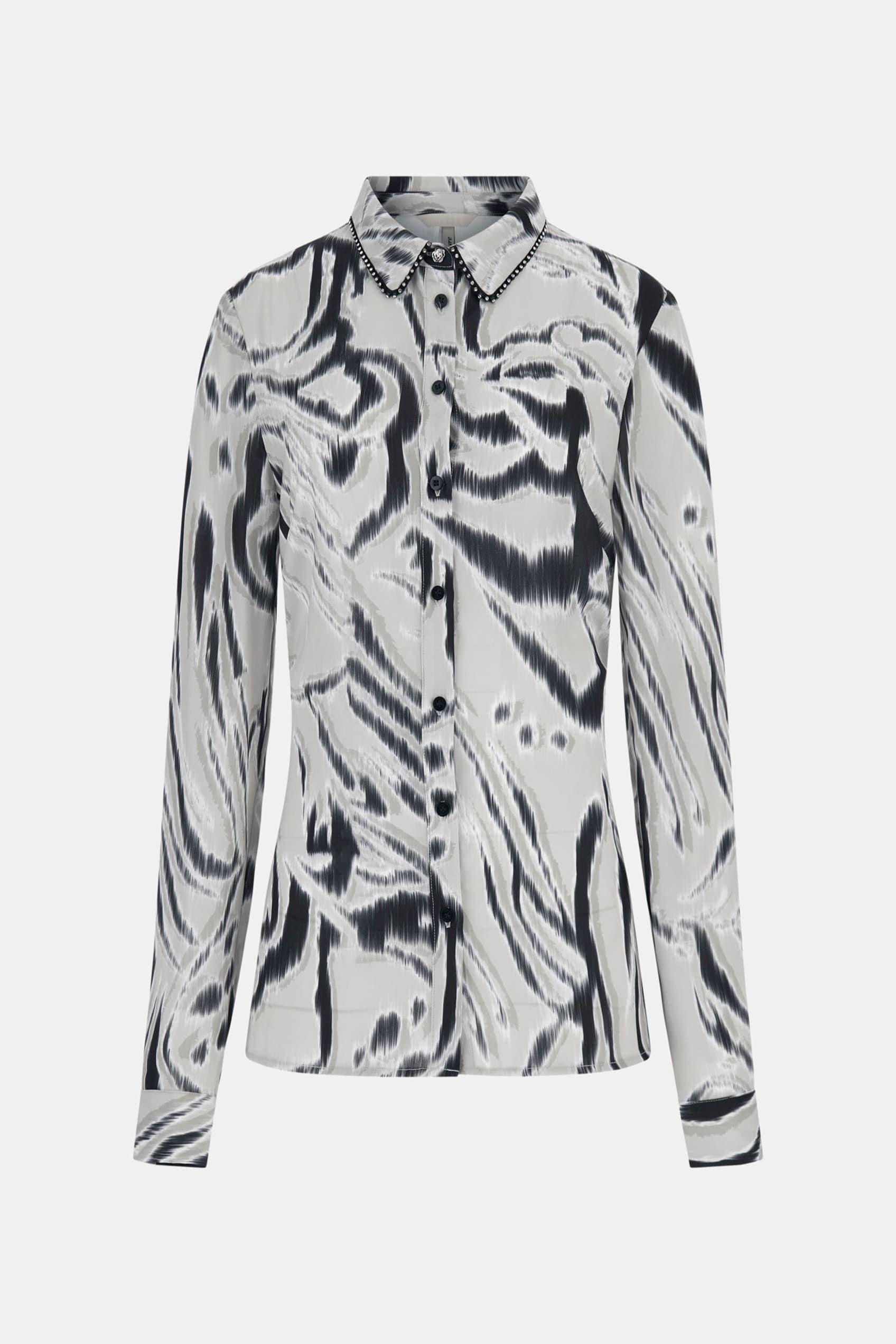 Blusa Guess Mujer Ls Clouis Shirt Gris-4