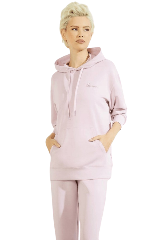 Polerón Guess Mujer Effie Hooded Sweatshirt Lila-0