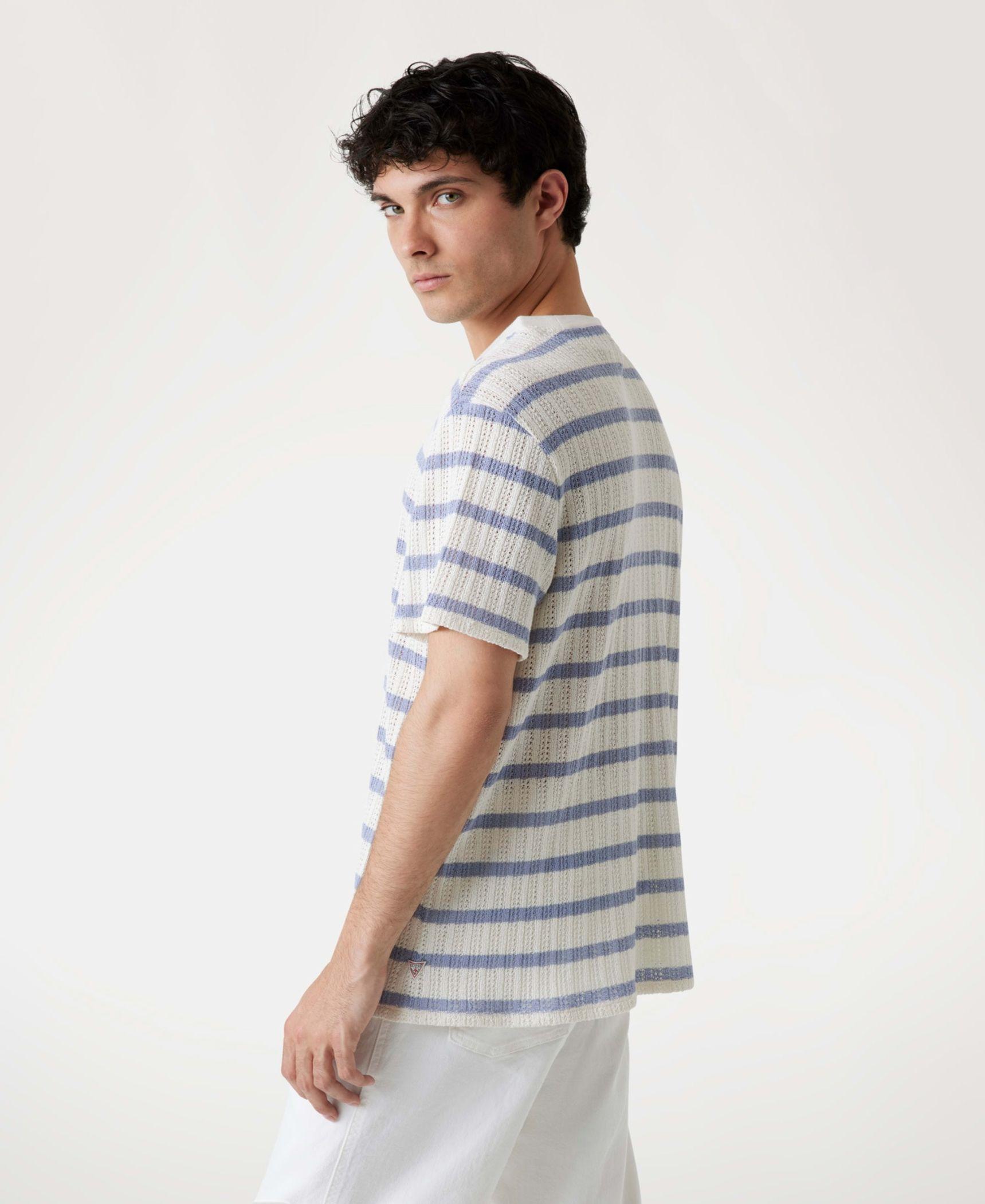 Polera Ss Elon Textured Crew Azul-2