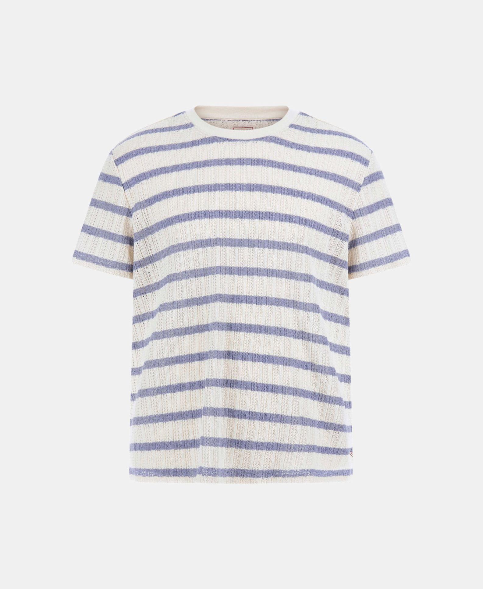 Polera Ss Elon Textured Crew Azul-5