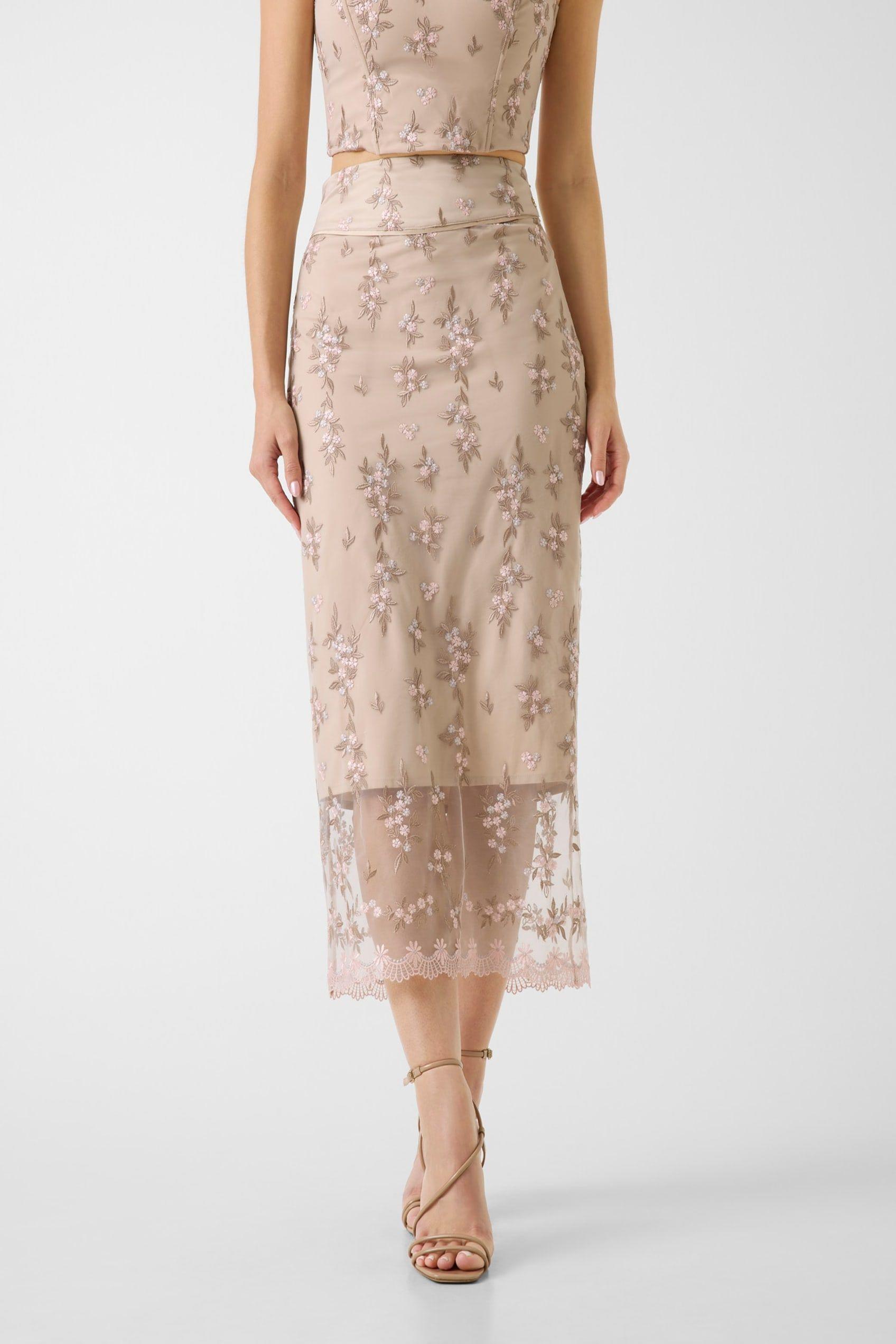 Falda Caterina Embroidered Pencil-1