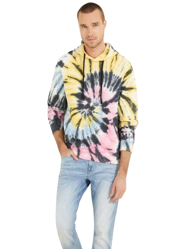 Polerón Guess Hombre Ls Terry Spiral Tie Dye Multicolor-0