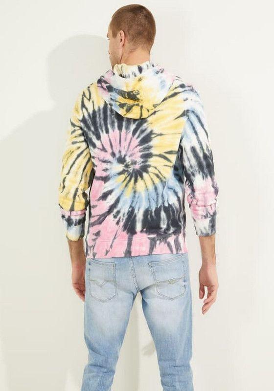 Polerón Guess Hombre Ls Terry Spiral Tie Dye Multicolor-3