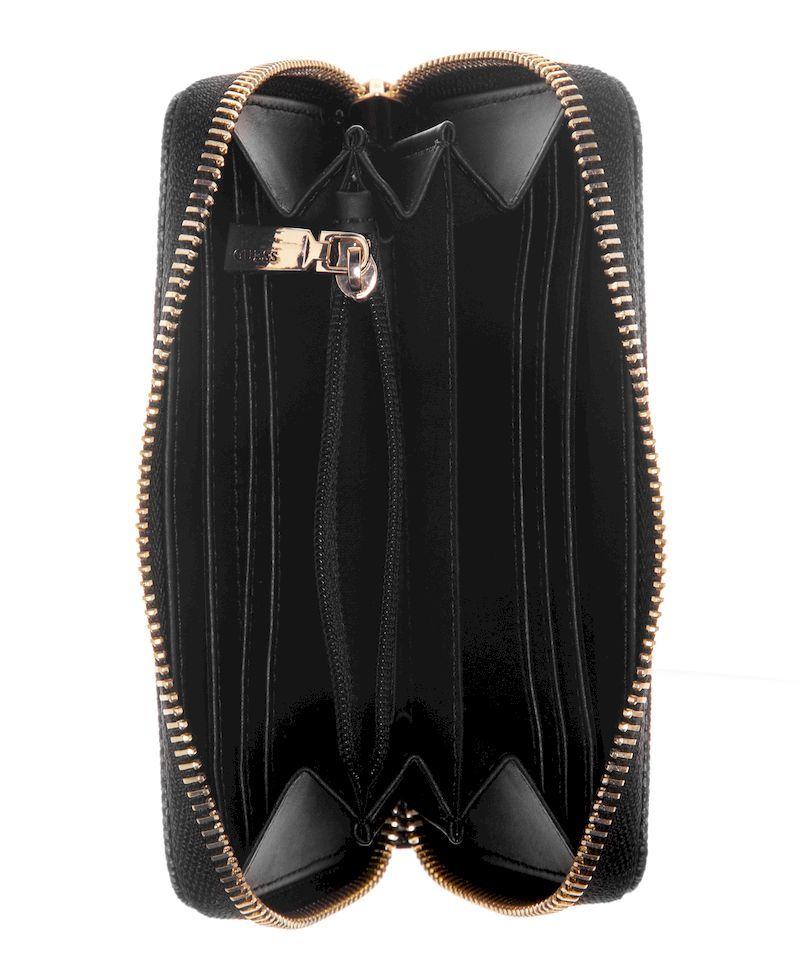 Billetera Guess Mujer Eco Gloriana Med Zip Around Negro-2