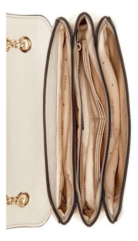 Cartera Guess Mujer Noelle Convertible Xbody Flap Café.-3