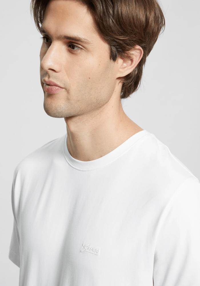 Polera Guess Hombre Ss Cn Basic Pima Tee Blanco-2