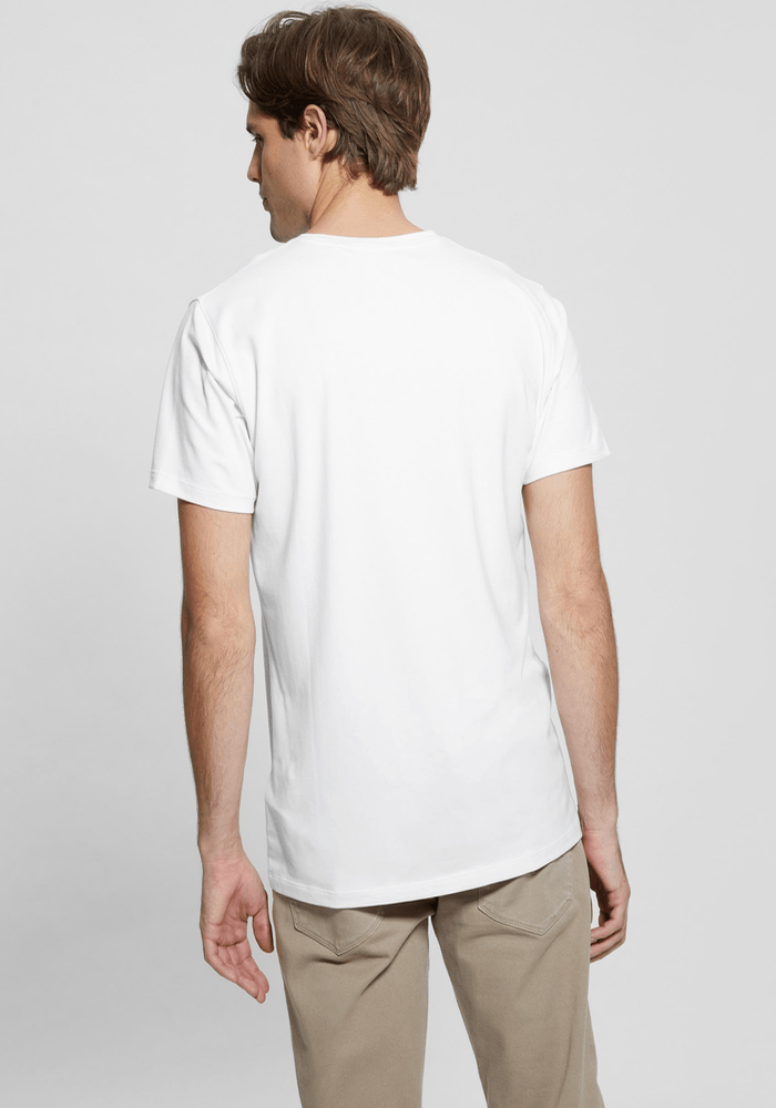 Polera Guess Hombre Ss Cn Basic Pima Tee Blanco-3