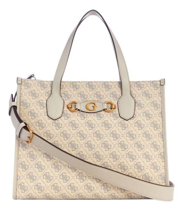 Cartera Guess Mujer Izzy 2 Compartment Tote Crema-0