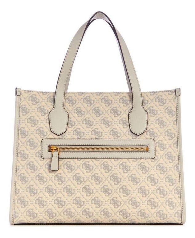 Cartera Guess Mujer Izzy 2 Compartment Tote Crema-2