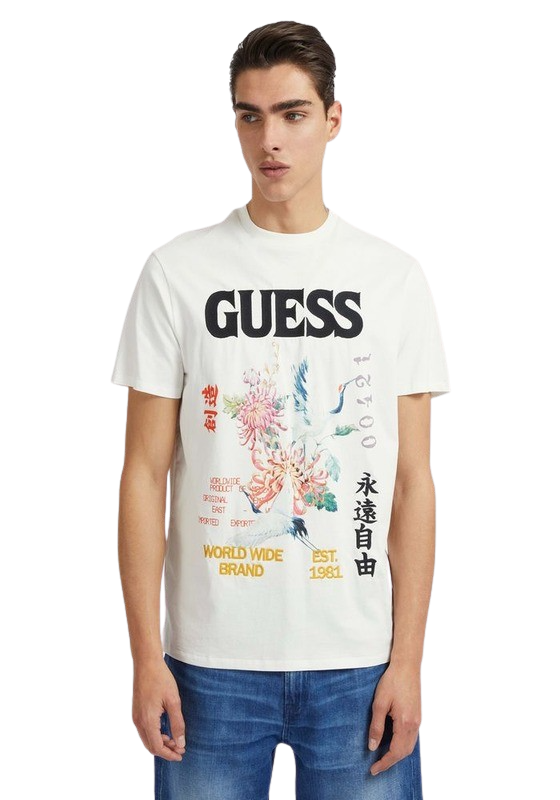 Polera Guess Hombre Teeshirts Blanco-0