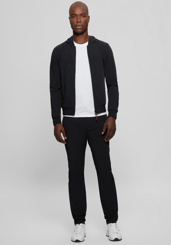 Polerón Guess Hombre Tech Hoodie Zipper Sweatshirt Negro-1