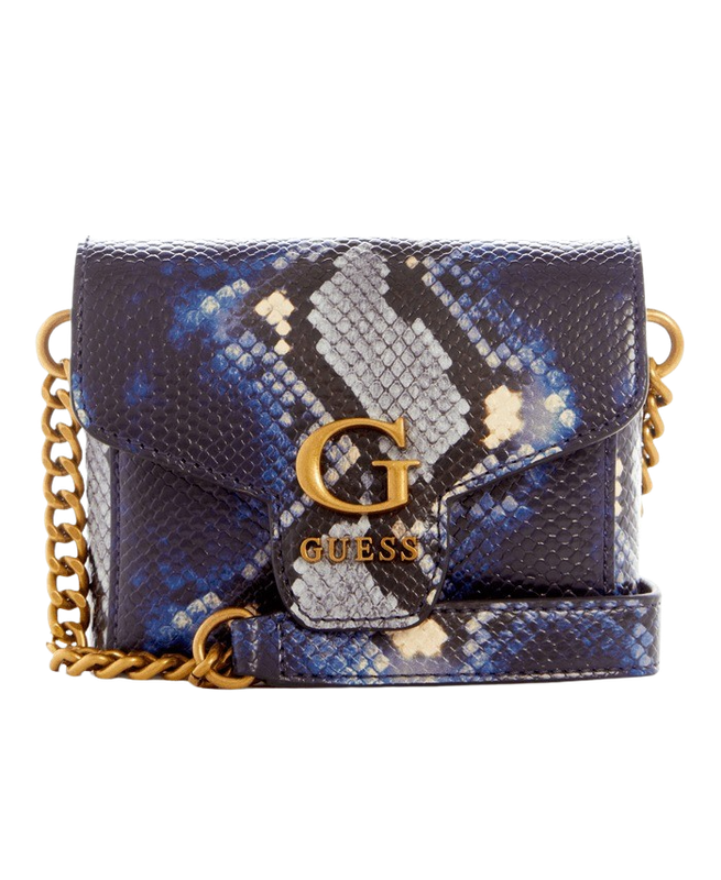 Mini Cartera Guess Mujer Shenny Micro Mini Flap Azul-1