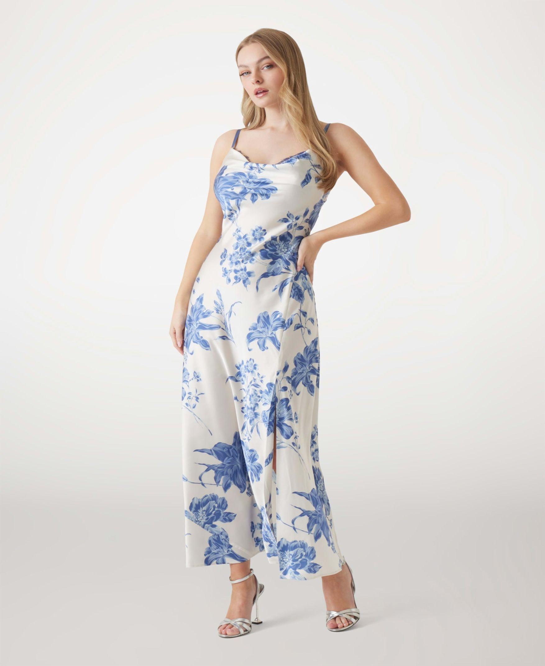 Vestido Adèle Lace Neckline Long Surtido-0