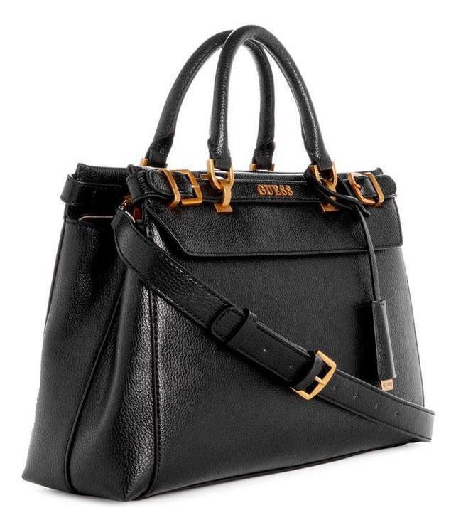 Cartera Guess Mujer Sestri Luxury Satchel Negro-1