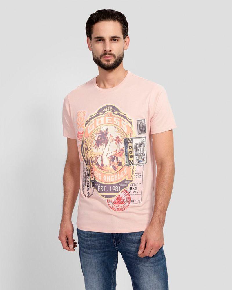 Polera Guess Hombre Ss Bsc Guess World Stamp Tee Surtido-0