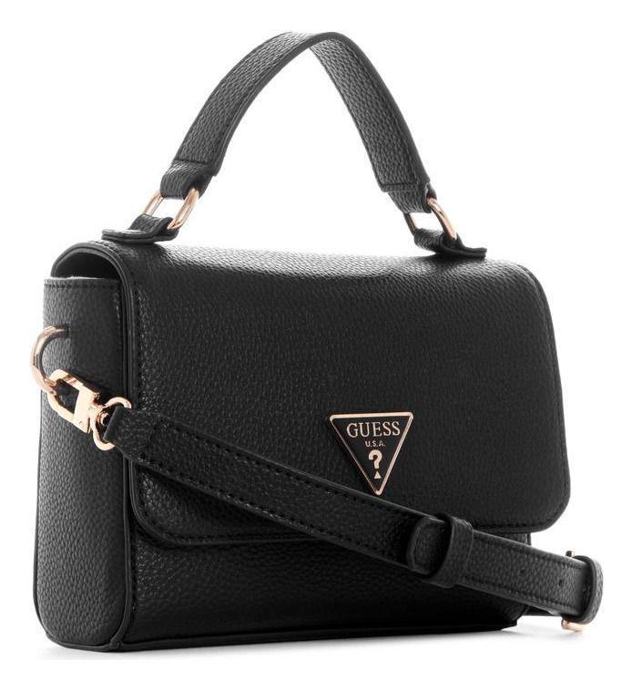 Mini Cartera Guess Mujer Emiliya Mini Top Handle Flap Negro-1