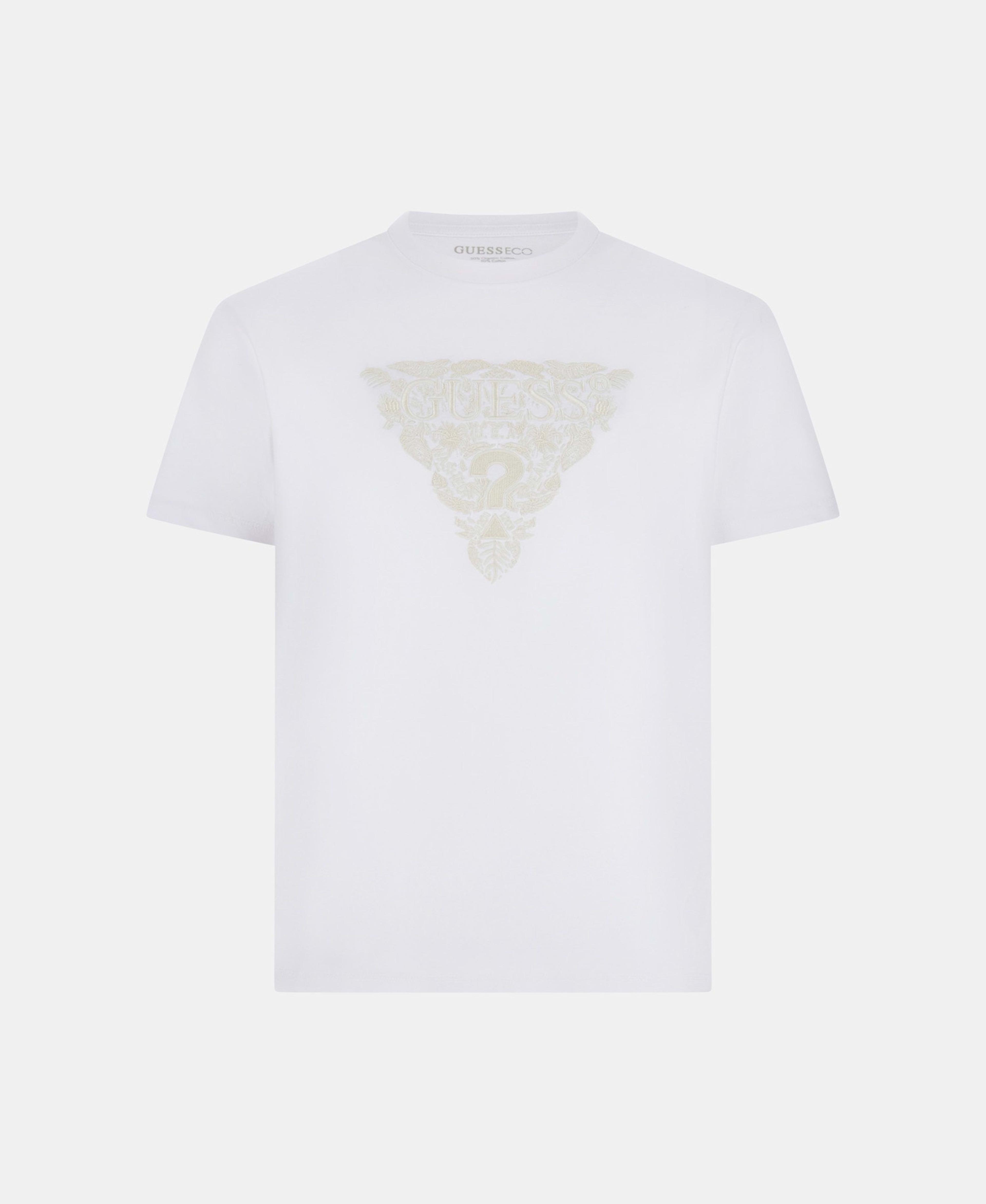 Polera Ss Cn Flower Embro Tee Blanco-5