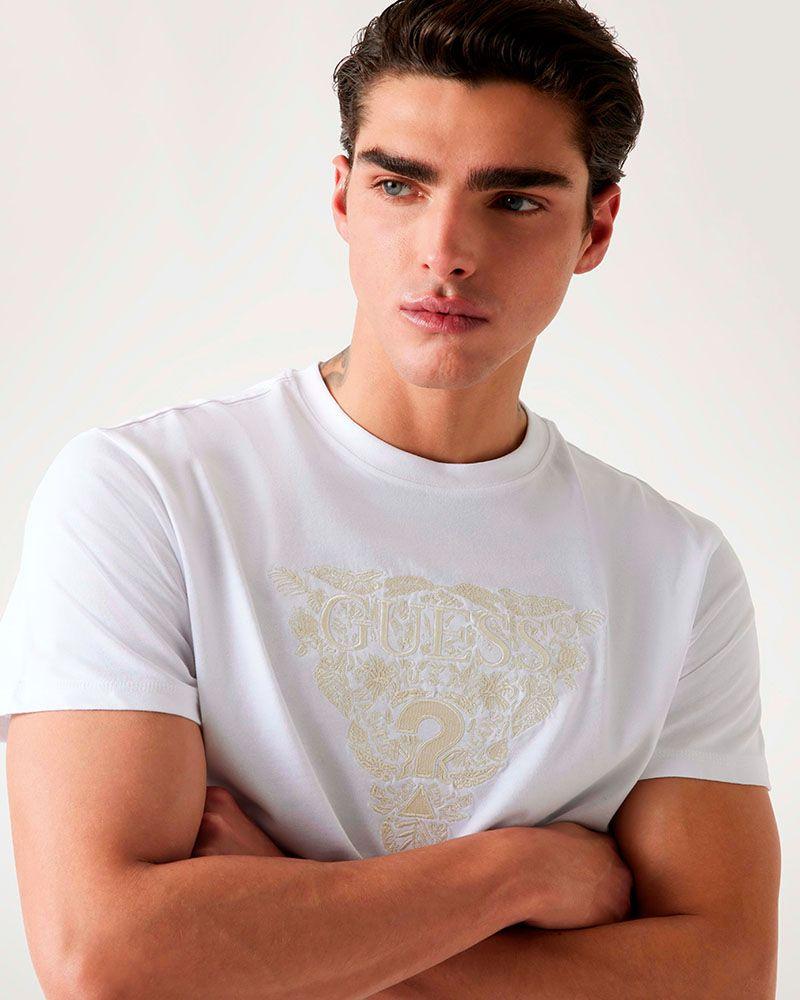 Polera Ss Cn Flower Embro Tee Blanco-3