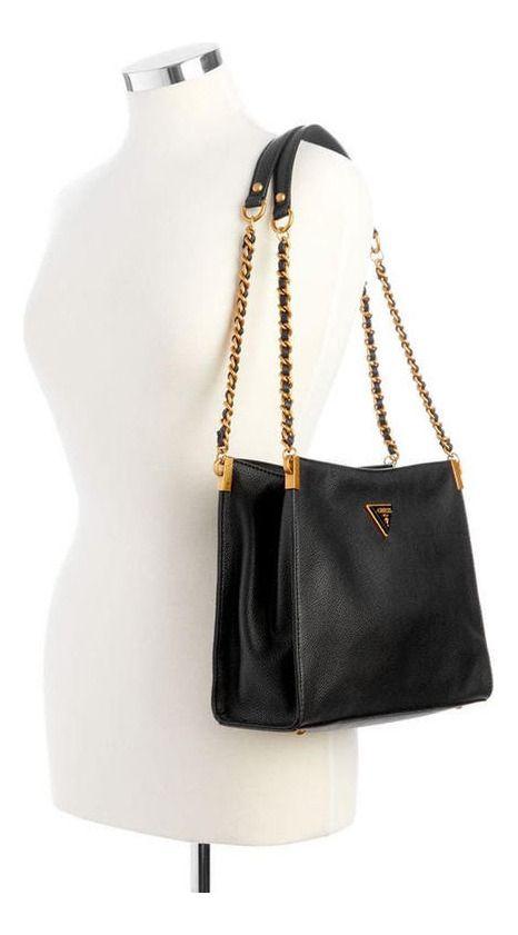 Cartera Guess Mujer Maranta Small Shoulder Satchel Negro-4