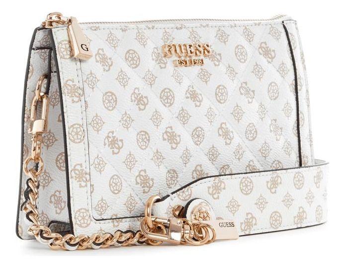 Cartera Guess Mujer Abey Multi Cmprtmnt Shldr Bag Blanco.-1