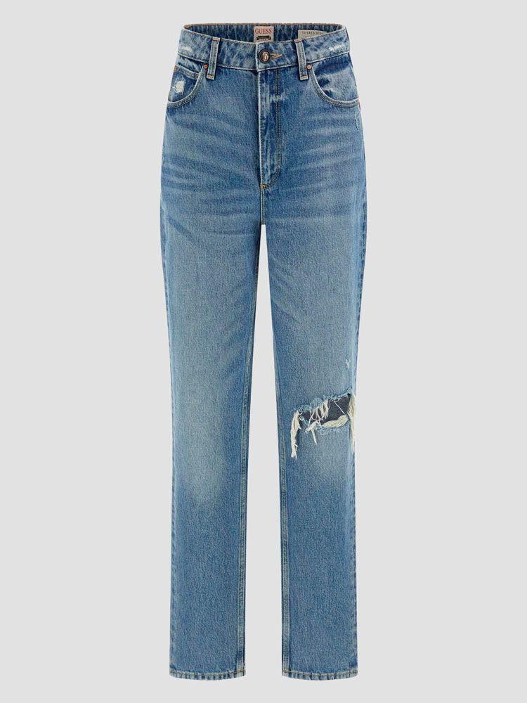 Jeans Guess Mujer Mom Jean Azul.-2