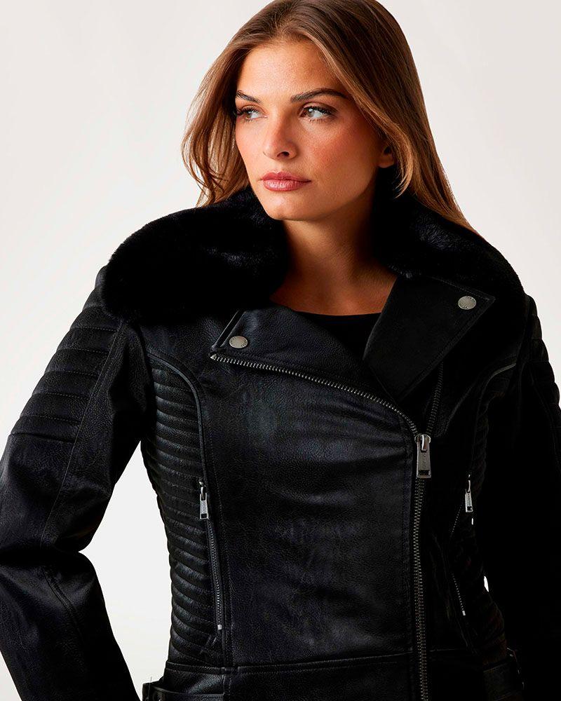 Chaqueta Darcey Biker Negro Mujer-2