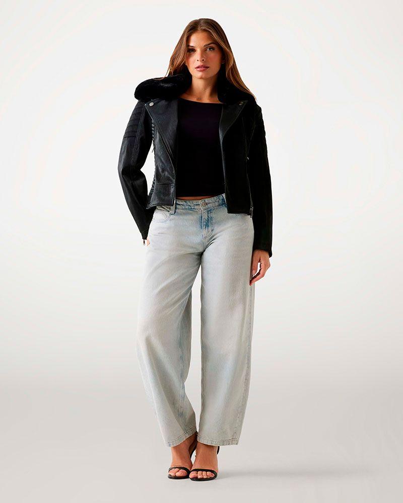 Chaqueta Darcey Biker Negro Mujer-3