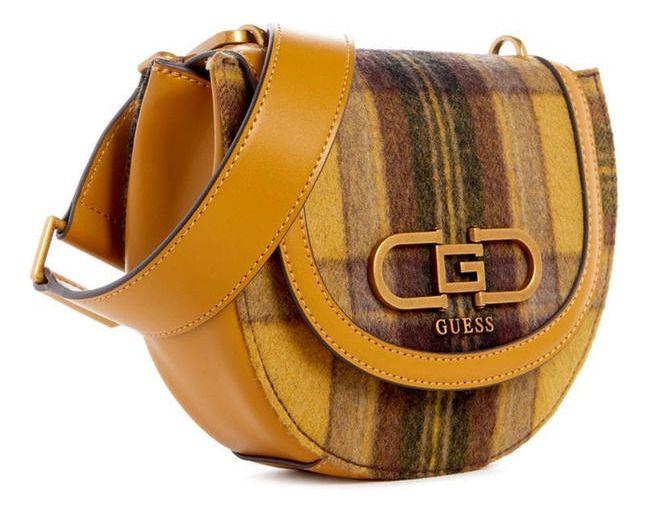 Mini Cartera Guess Mujer Fleet Saddle Crossbody Amarillo-1