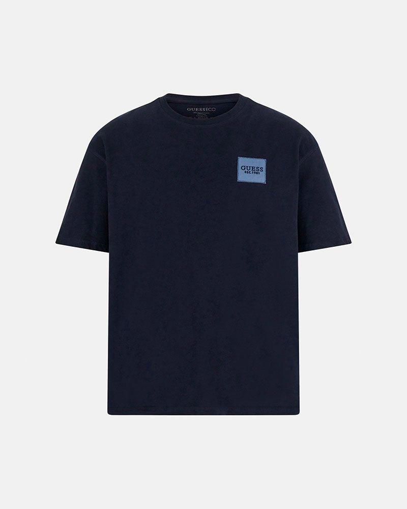Polera Ss Cn Patch At Chest Tee Azul-4