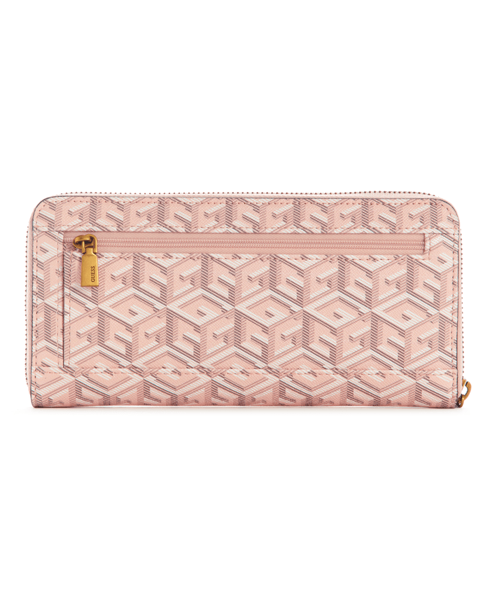 Billetera Guess Mujer Laurel Slg Large Zip Around Beige-1