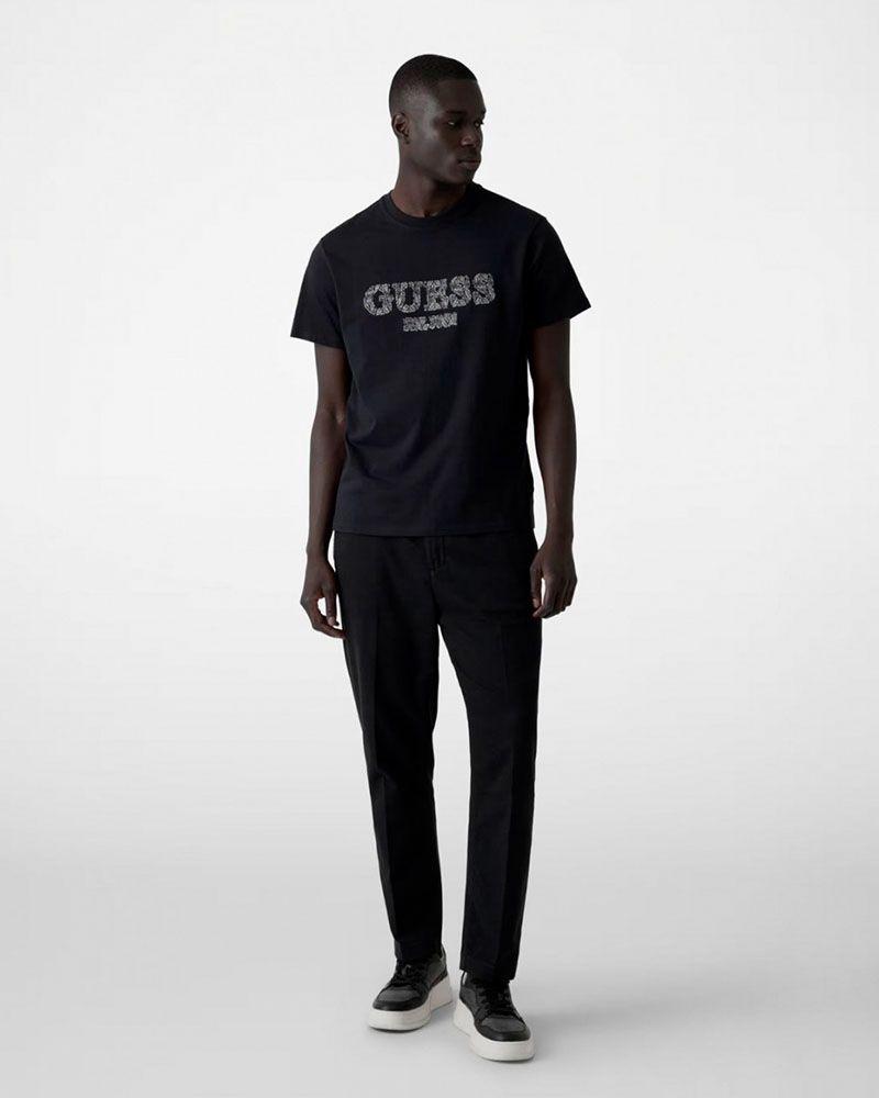 Polera Guess Hombre Ss Cn Embro Tee Negro-3
