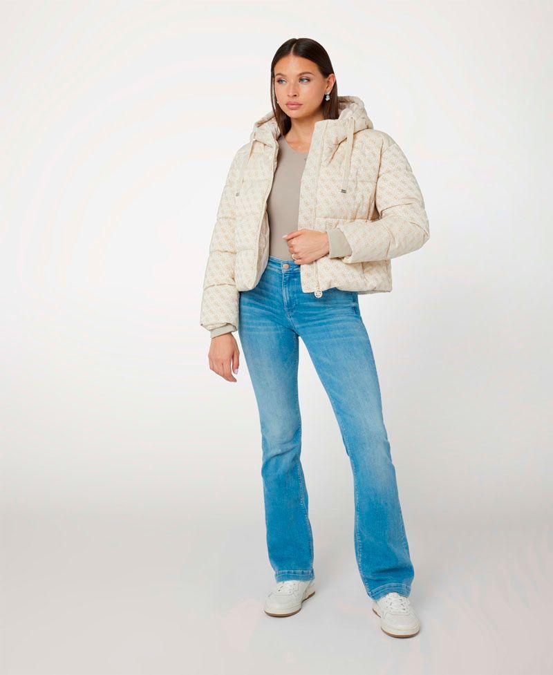 Chaqueta Daisy Puffer Logo Flock-1