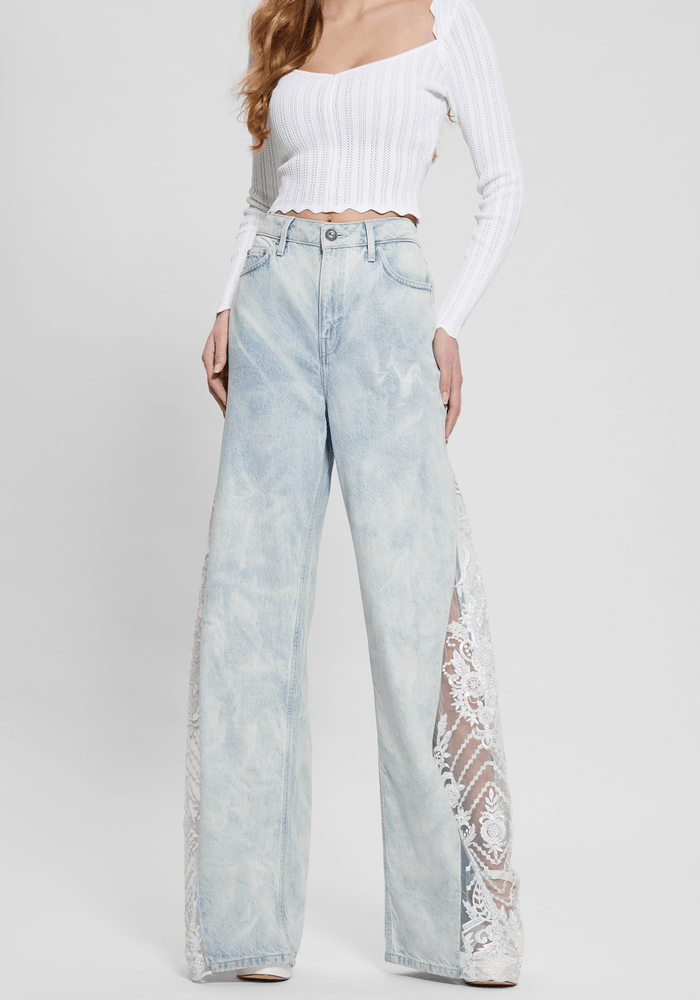 Jeans Guess Mujer Bell Flower Split Denim-4