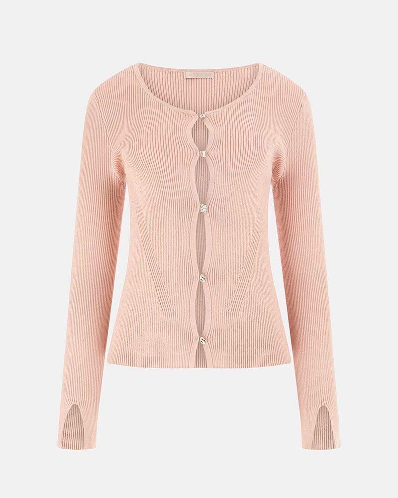 Sweater Guess Mujer Eden Cn Ls Cardi Swtr Beige-4
