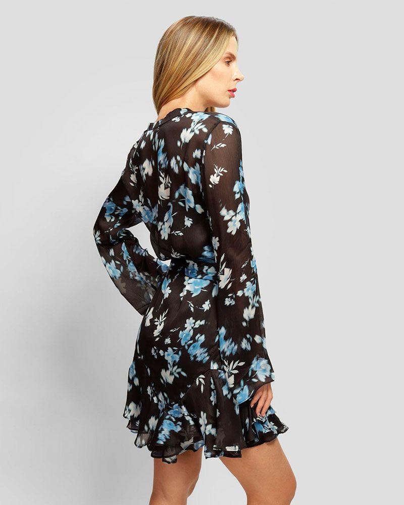 Vestido Guess Mujer Sibilla Ls Belt Azul-3