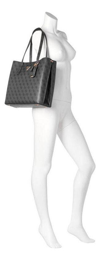 Cartera Guess Mujer Meridian Girlfriend Tote Negro.-4